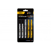 Набор пилок для электролобзика (5шт) универсальный Deli DH-QJT005-EH1 (по металлу 12TPI - 2шт, по де