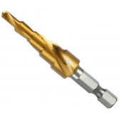 Сверло ступенчатое по металлу Deli DH-JTZ012-E2 (4-12мм, HSS M2, спиральная канавка, шестигранный хв