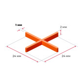 Распорки-крестики (СВП) шов 1 мм, 100 шт.