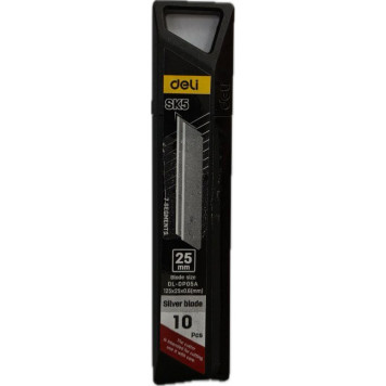Лезвие DL-DP05A для ножа 25мм*10шт Deli Лезвие DL-DP05A для ножа 25мм*10шт Deli