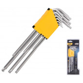 Ключи DL3095 н-р "TORX" сверхдлинных 9шт размер Т10,Т15,Т20,Т25,Т27,Т30,Т40,Т45,Т50 Deli