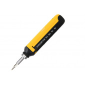 Отвёртка DL240013D с трещоткой + набор из 12 бит Deli