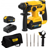 Перфоратор DC300 аккум. DC300 2 АКБ*4Ач + ЗУ, 20V, SDS PLUS, 2Дж, 4500уд/мин, 1400об/мин Deli