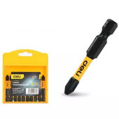 Бита TORSION PH2x50мм 10шт  DL251050 сталь S2, пласт.кейс Deli