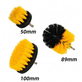 Щётки набор нейлоновые для дрели (3 предмета) DH-QJS02-EH1 хвостовик 6,35  Deli