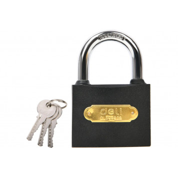 Замок DL508909 навесной стальной, 75мм Deli