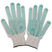 Перчатки  5Н х/б ПВХ ЛЮКС БЕЛЫЕ 