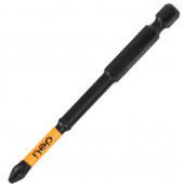 Бита TORSION PH2x90мм с противоскользящими насечками сталь S2, пласт.кейс DL251090K Deli 1 ШТ