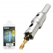 Коронка по металлу твердоспл. с центрир. сверлом 18мм шестигр. Хвост DH-TCT018-E1 Deli