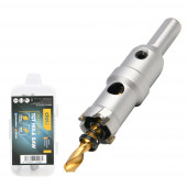 Коронка по металлу твердоспл. с центрир. сверлом 19мм шестигр. Хвост DH-TCT019-E1 Deli