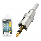 Коронка по металлу твердоспл. с центрир. сверлом 24мм шестигр. Хвост DH-TCT024-E1 Deli