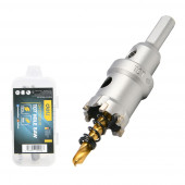 Коронка по металлу твердоспл. с центрир. сверлом 25мм шестигр. Хвост DH-TCT025-E1 Deli