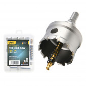 Коронка по металлу твердоспл. с центрир. сверлом 50мм шестигр. Хвост DH-TCT050-E1 Deli