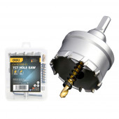 Коронка по металлу твердоспл. с центрир. сверлом 55мм шестигр. Хвост DH-TCT055-E1 Deli