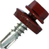 Саморез кровельный ТМ HARDWEX HWX2-W-P5-4.8 х 35 мм., №1, ЦИНК, RAL 3009 (250)