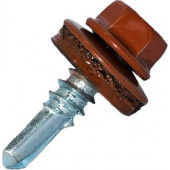 Саморез кровельный ТМ HARDWEX HWX2-W-P5-4.8 х 35 мм., №1, ЦИНК, RAL 8004 (250)