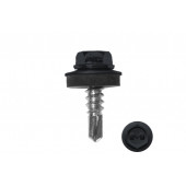 Саморез кровельный ТМ HARDWEX HWX2-W-P5-4.8 х 35 мм., №1, ЦИНК, RAL 7024 (250)