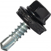 Саморез кровельный ТМ HARDWEX HWX7-W-P9-5.5 х 19 мм., №3, ЦИНК, RAL 9005 (250)