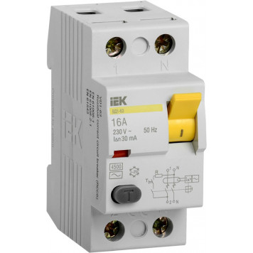 УЗО ВД1-63 2Р 16А 30мА IEK