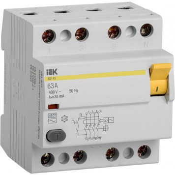 УЗО ВД1-63 4Р 63А 30мА IEK
