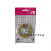 Щётка A0067 дисковая (витая) для дрели 3″/75 мм