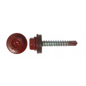 Саморез кровельный по металлу 5,5х19 мм, RAL 3003 (рубиново-красный), уп 200шт.