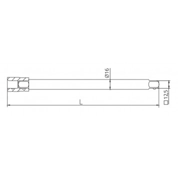 Удлинитель с переходником 1/2, 250 мм НИЗ-1