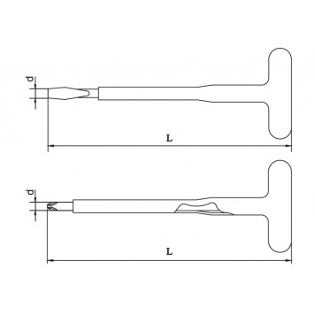 Отвёртка Т-образная крестовая PH2 до 1000В НИЗ-2