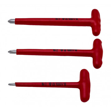 Отвёртка Т-образная крестовая PH3 до 1000В НИЗ-1