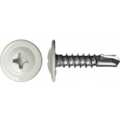 Саморез с прессшайбой со сверлом RAL 9003 (сигнальный белый) 4,2х25, уп 1000шт. 