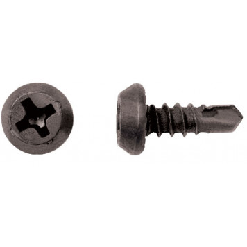 Саморез "блоха" 3,5х9,5 мм чёрный, уп 1000шт.