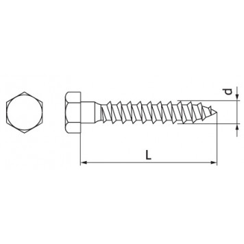 Шуруп 6х30 "Глухарь" для деревянных лаг и реек, уп 100шт-1