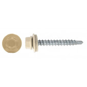 Саморез кровельный по металлу 4,8х19 мм, RAL 1014 (слоновая кость), уп 700шт. (ящик)