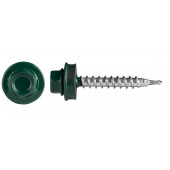Саморез кровельный по дереву 4.8х35 мм, RAL 6005 (зеленый мох), уп 200шт.