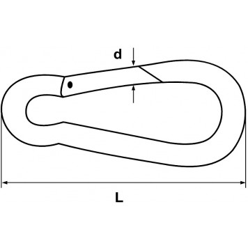 Карабин DIN 5299C пожарный 4 мм-1