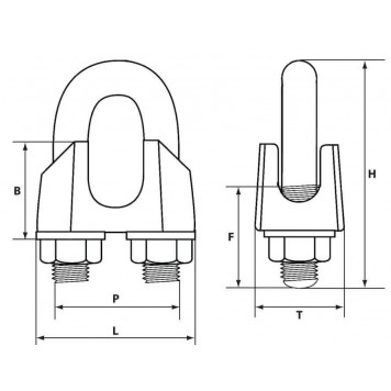 Зажим для стальных канатов 6 мм-1
