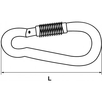 Карабин DIN 5299D пожарный с замком 4х40 мм-1