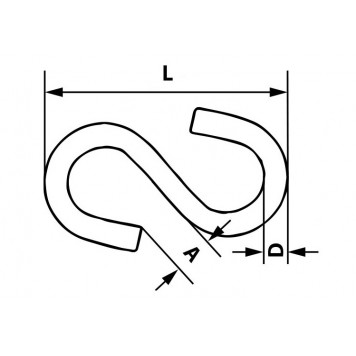 Крючок S-образный 5 мм-1