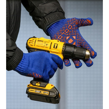 Перчатки 4450 трикотажные с ПВХ-рисунком размер 11 (2XL) DOLONI-3