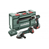 Набор аккумуляторных инструментов Combo Set 2.4.1 18В: дрель-шуруповёрт BS 18 LT + УШМ W 18 LTX 125 Quick METABO 685038000