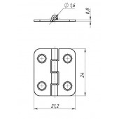 Петля карточная 22х24 цинк