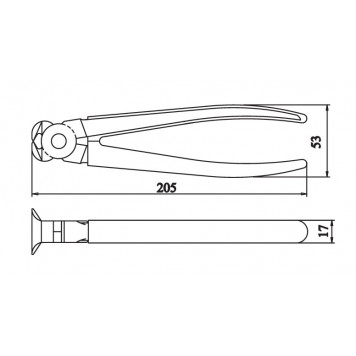 Кусачки омедненные торцовые 200 мм НИЗ-1