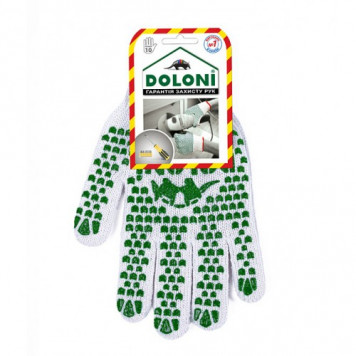 Перчатки 577 трикотажные с ПВХ размер 10 (XL) DOLONI-1