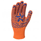 Перчатки 564 оранжевые с рисунком ЗВЕЗДА ПВХ