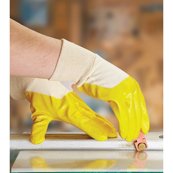 Перчатки VV арт027 нитрил жёлтые №10 XL-1