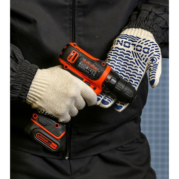 Перчатки 621 универсал трикотажные с ПВХ-рисунком волна размер 10 (XL) DOLONI-3