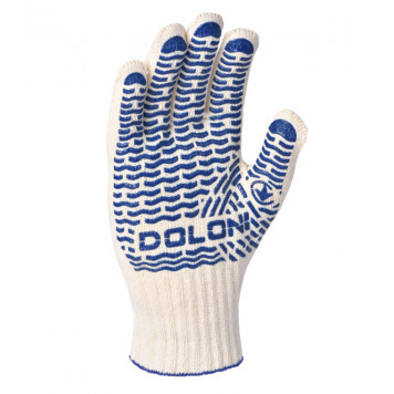 Перчатки 621 универсал трикотажные с ПВХ-рисунком волна размер 10 (XL) DOLONI