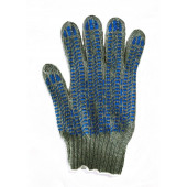 Перчатки 5Н х/б ХАКИ с ПВХ протектером