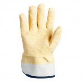 Перчатки 4500 латексные, ребристые жёлтые с крагой размер 10 DOLONI 