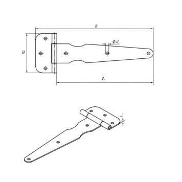 Петля стрела ПС-130 без покрытия, 130 мм-1